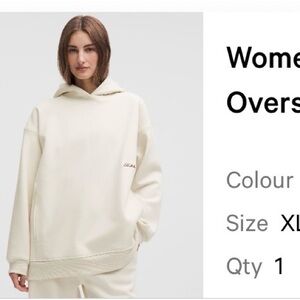 Lululemon Women's Oversized Hoodie in Light Ivory